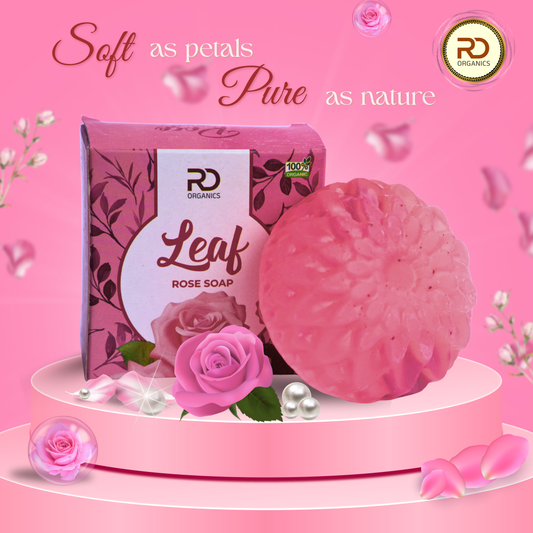 Organic Leaf Rose Soap