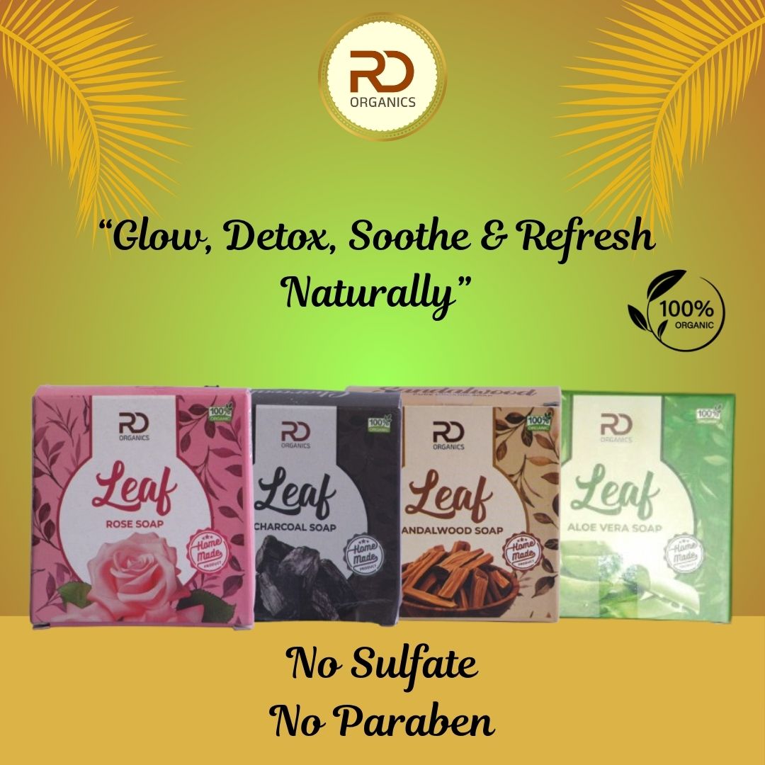 Natural Soap Collection – Sandalwood, Rose, Charcoal & Aloe Vera