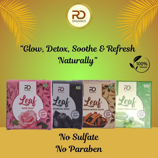 Natural Soap Collection – Sandalwood, Rose, Charcoal & Aloe Vera